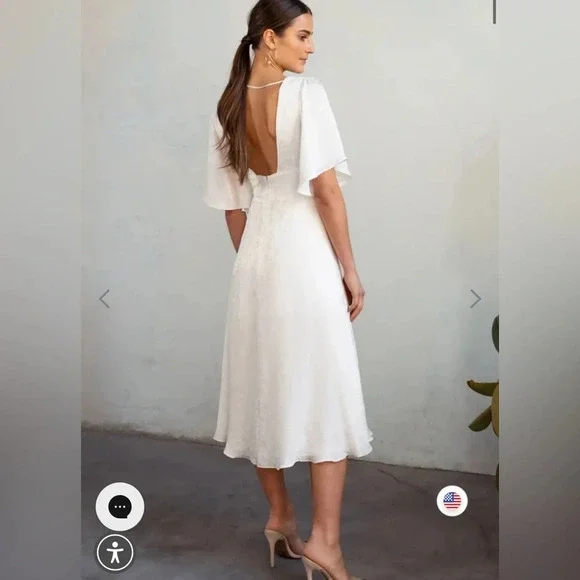 Jenny Yoo Lucinda White Dress - Picture 3 of 6